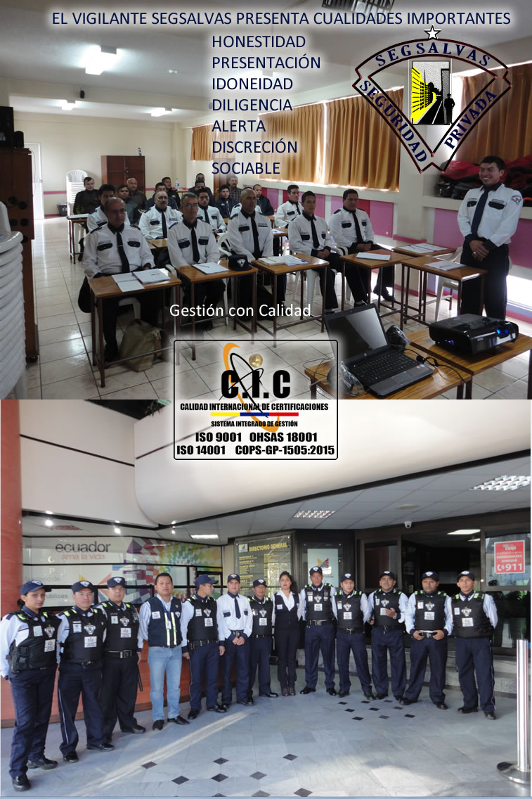 guardias y vigilantes en quito, atentos a dar el mejor servicio - SEGSALVAS, Ecuador
